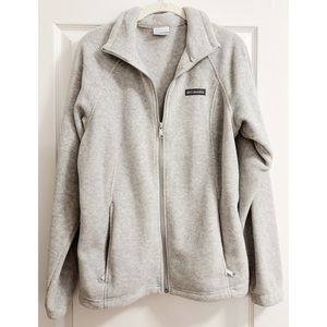 Columbia light gray fleece jacket
